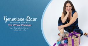 Genevieve Baer Professional Voice Actor Social Share